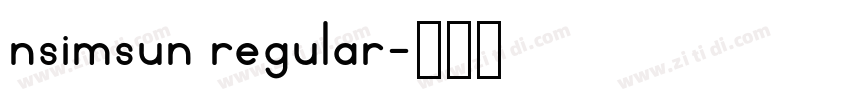 nsimsun regular字体转换